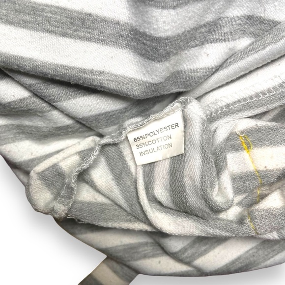 5/$25 Striped printed cowl neck sweatshirt elbow patches medium cotton blend - Picture 5 of 5